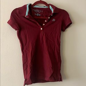 Dark red polo